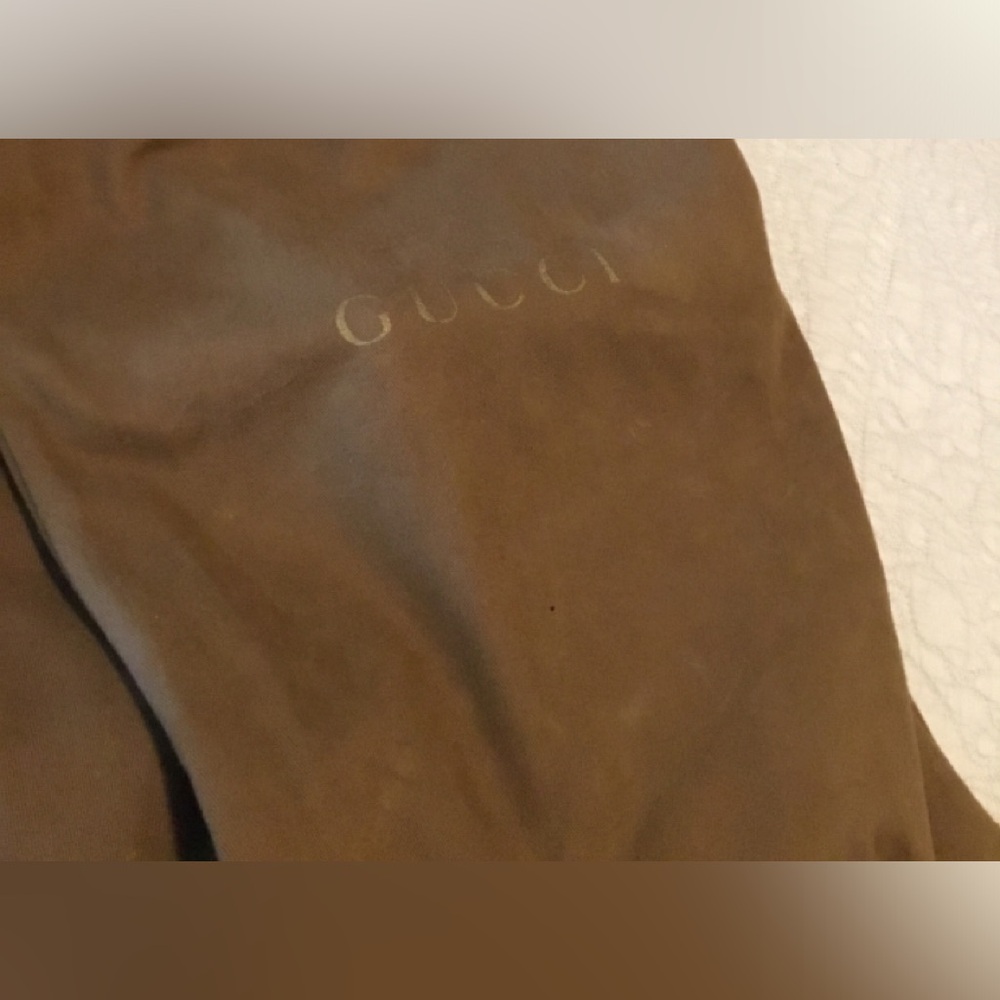 Gucci Black Suede Boot with Bamboo Heel